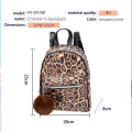 Bolsa escolar de estampa de leopardo para crianças com estampa de leopardo PU bolsa escolar